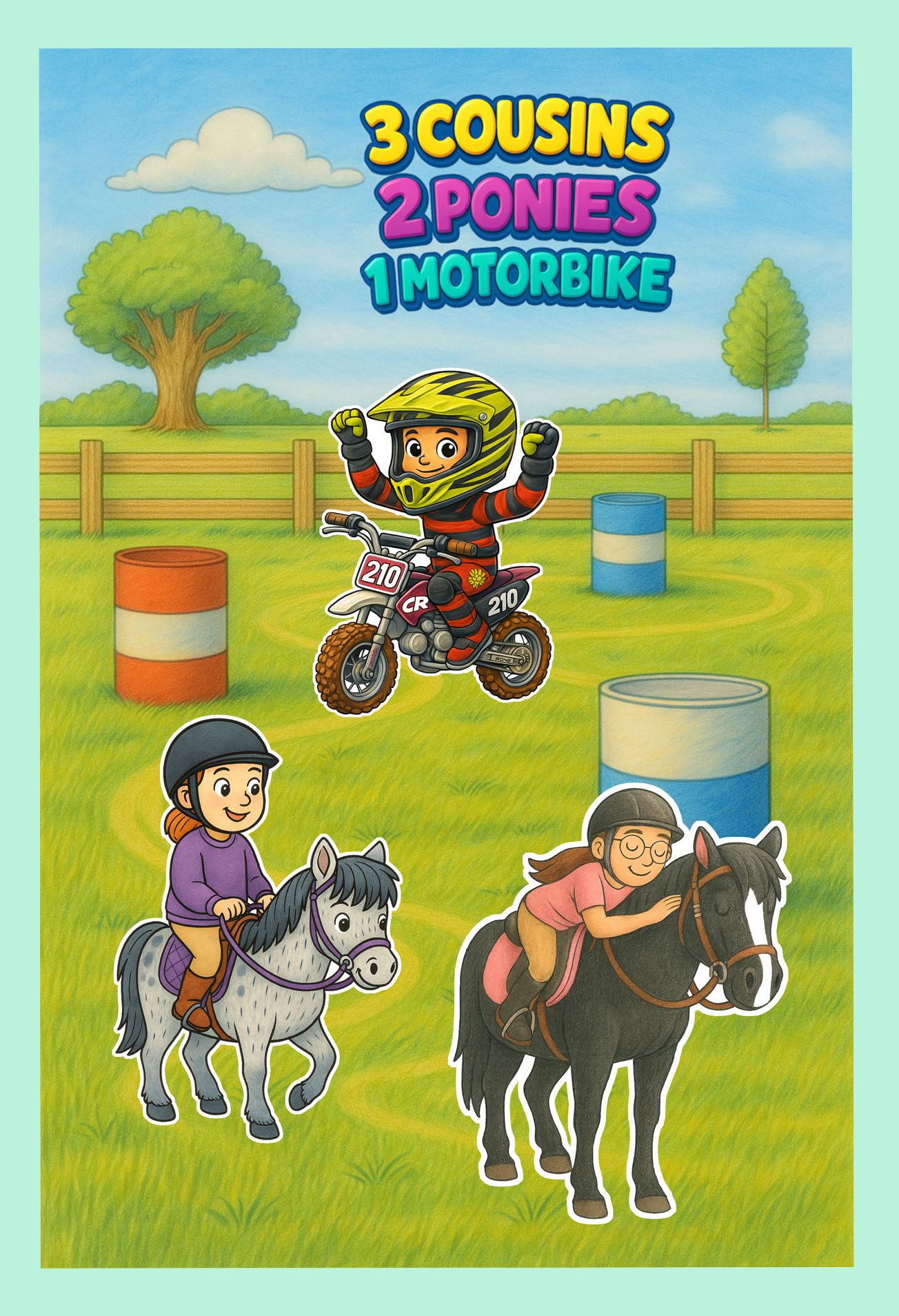 3 Cousins Single Sticker Sheet