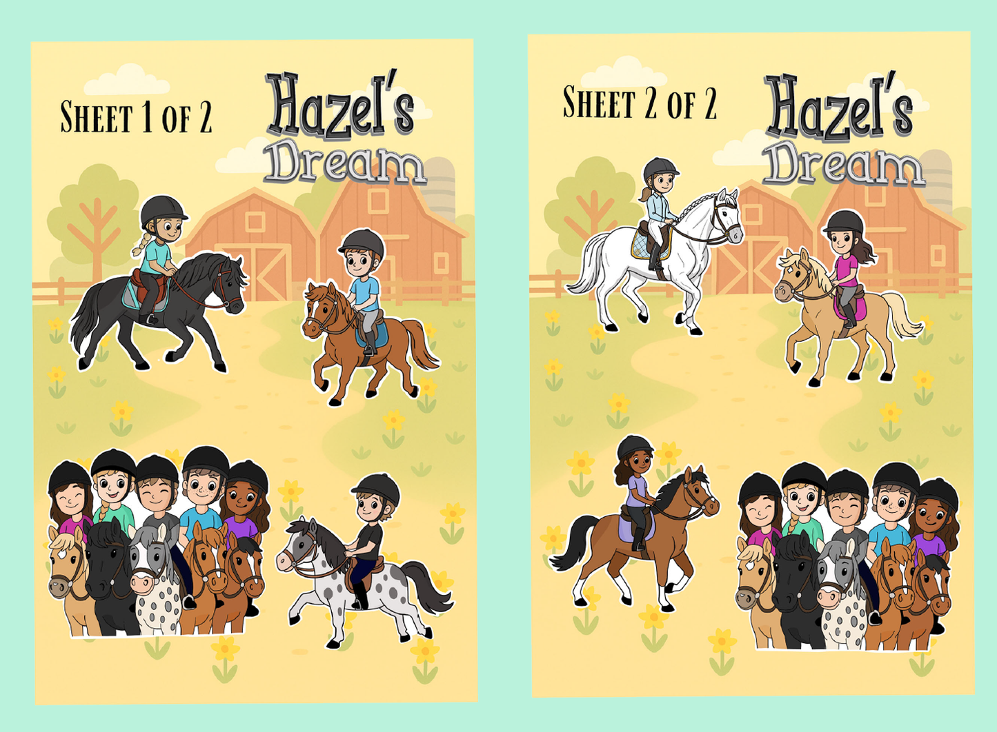 Hazel's Dream Twin Sticker Sheet Pack
