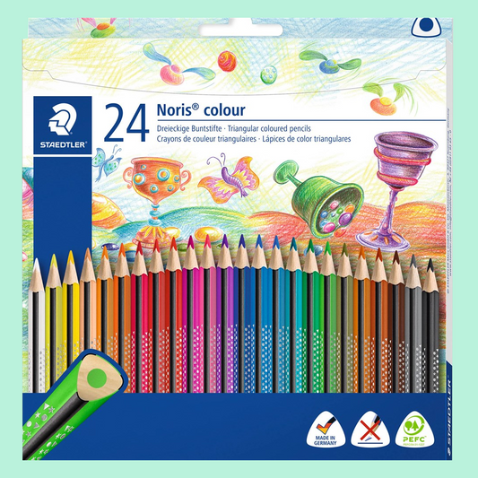 Staedtler Noris Triangular Colour Pencils Assorted Pack of 24