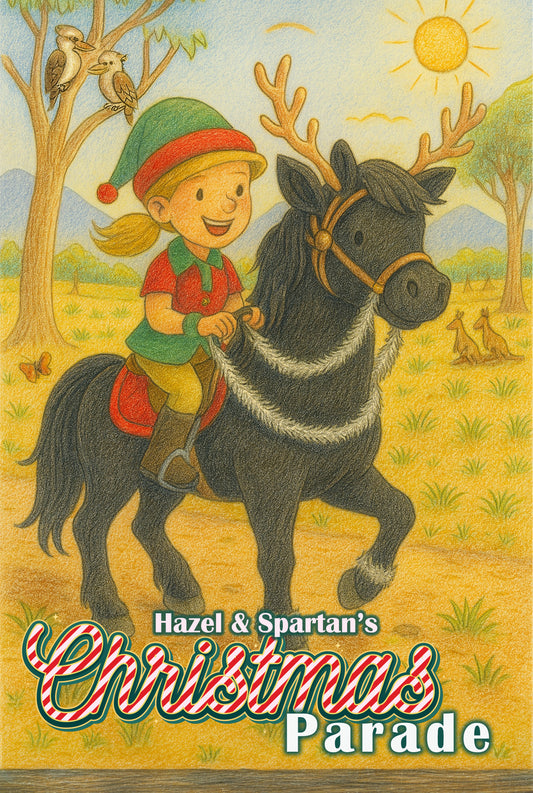 Hazel and Spartan’s Christmas Parade Colouring and Literacy Book