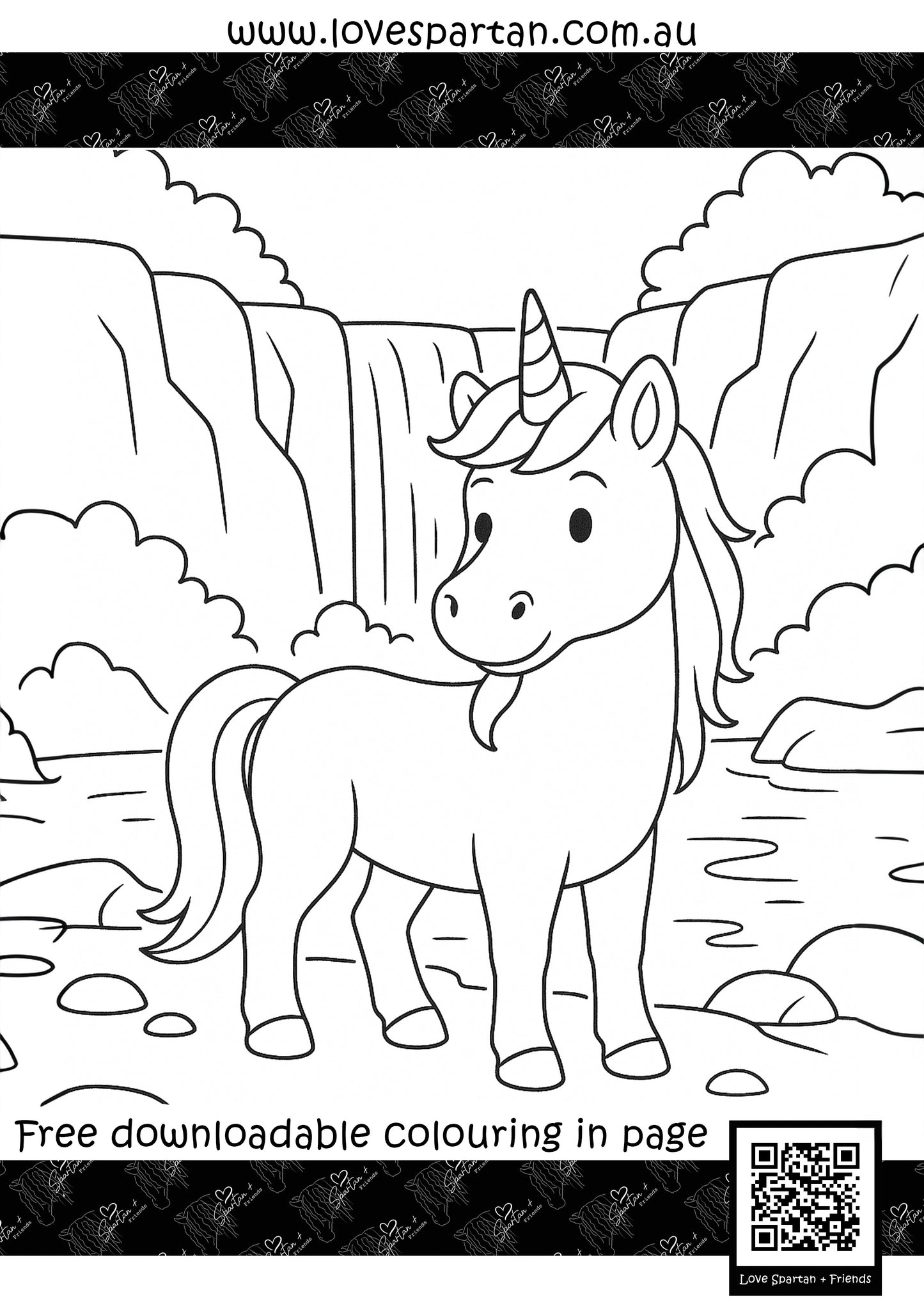 Colouring Page - Unicorn
