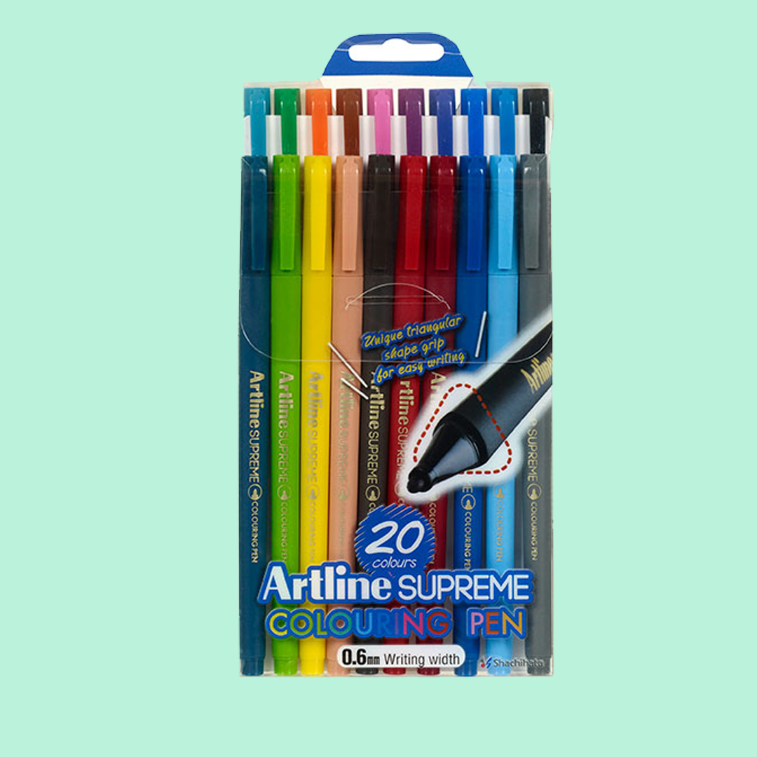 ARTLINE SUPREME FINELINER PEN ASSORTED PK20